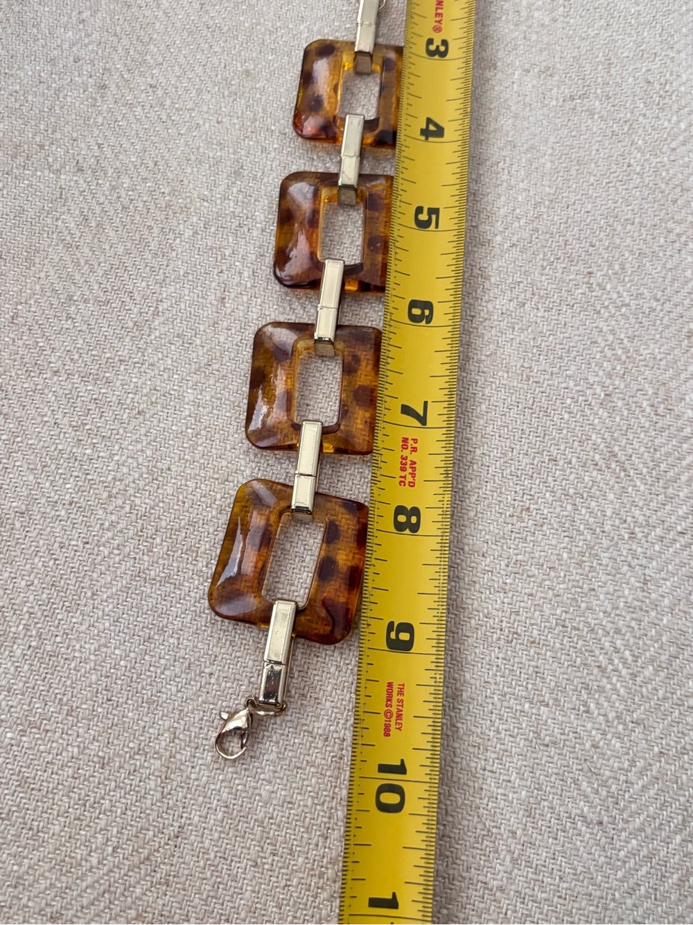 NWT Periwinkle By Barlow Tortoiseshell Chain Bracelet - Picture 4 of 4